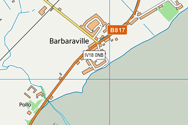 IV18 0NB map - OS VectorMap District (Ordnance Survey)