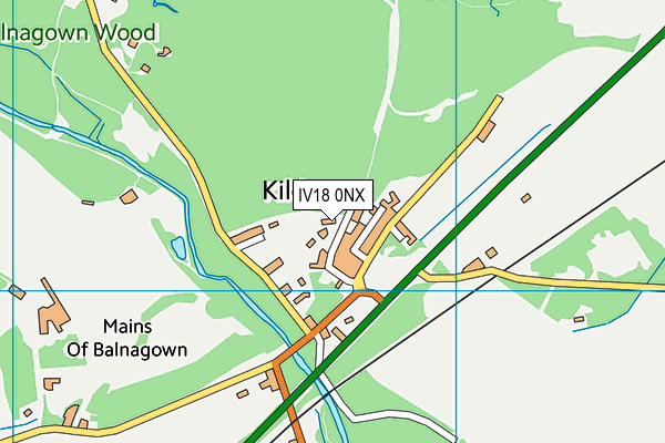 IV18 0NX map - OS VectorMap District (Ordnance Survey)