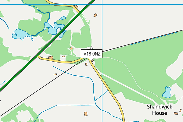 IV18 0NZ map - OS VectorMap District (Ordnance Survey)