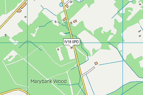 IV18 0PD map - OS VectorMap District (Ordnance Survey)