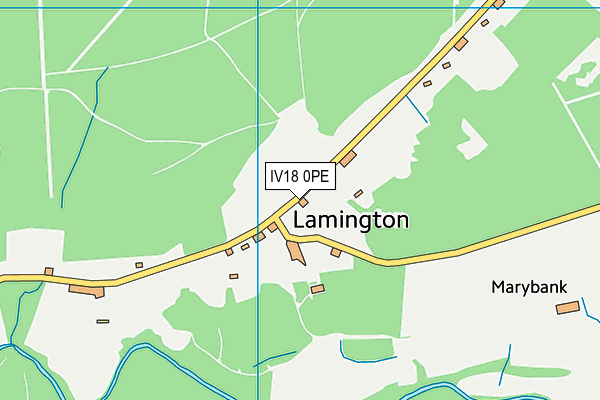 IV18 0PE map - OS VectorMap District (Ordnance Survey)