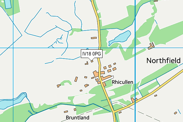 IV18 0PG map - OS VectorMap District (Ordnance Survey)