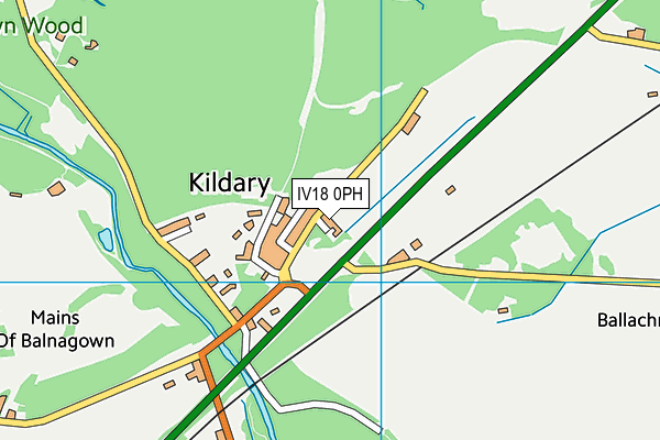 IV18 0PH map - OS VectorMap District (Ordnance Survey)