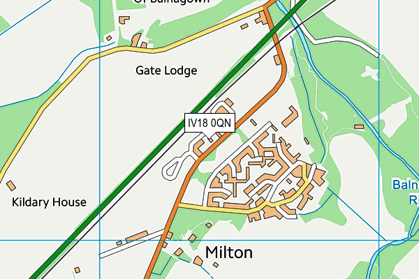 IV18 0QN map - OS VectorMap District (Ordnance Survey)