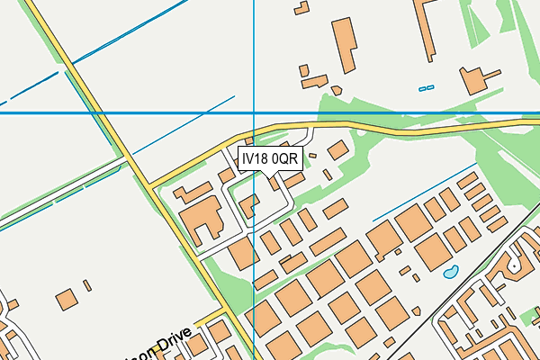 IV18 0QR map - OS VectorMap District (Ordnance Survey)