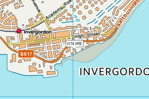 IV18 0RE map - OS VectorMap District (Ordnance Survey)