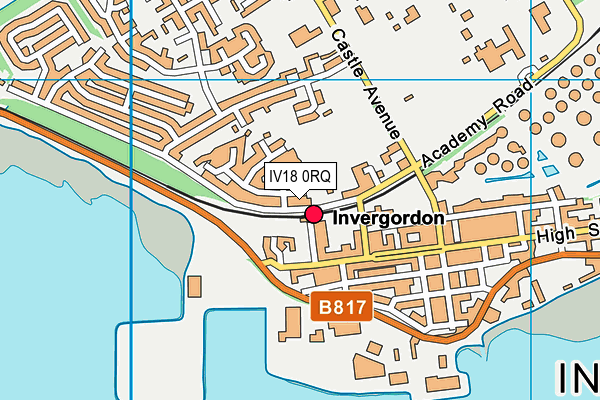 IV18 0RQ map - OS VectorMap District (Ordnance Survey)