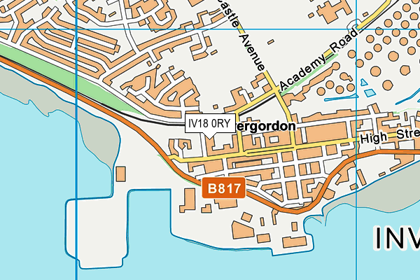 IV18 0RY map - OS VectorMap District (Ordnance Survey)