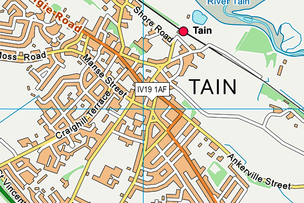 IV19 1AF map - OS VectorMap District (Ordnance Survey)