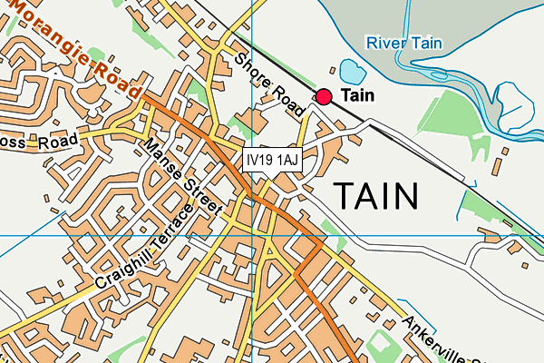 IV19 1AJ map - OS VectorMap District (Ordnance Survey)