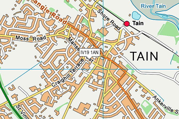 IV19 1AN map - OS VectorMap District (Ordnance Survey)