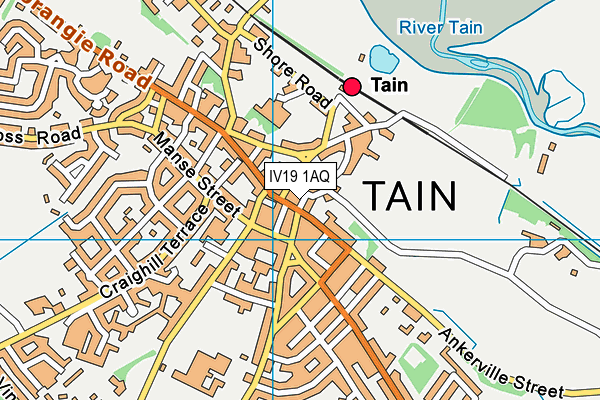 IV19 1AQ map - OS VectorMap District (Ordnance Survey)