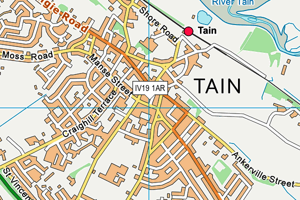 IV19 1AR map - OS VectorMap District (Ordnance Survey)