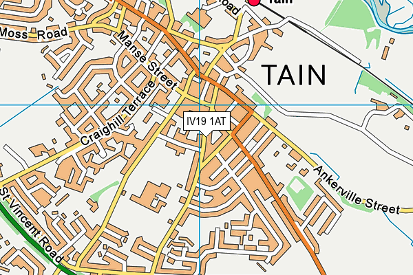 IV19 1AT map - OS VectorMap District (Ordnance Survey)