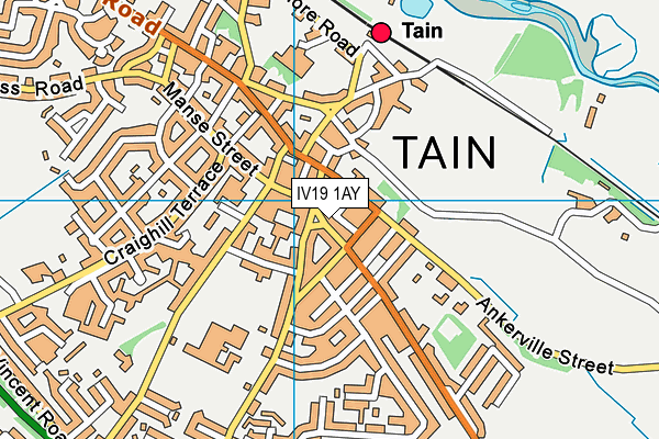 IV19 1AY map - OS VectorMap District (Ordnance Survey)