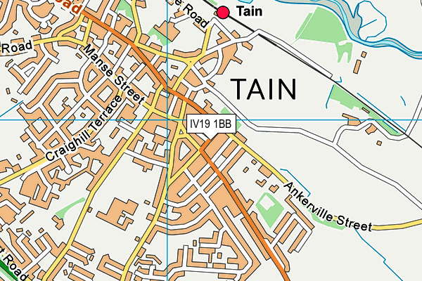 IV19 1BB map - OS VectorMap District (Ordnance Survey)