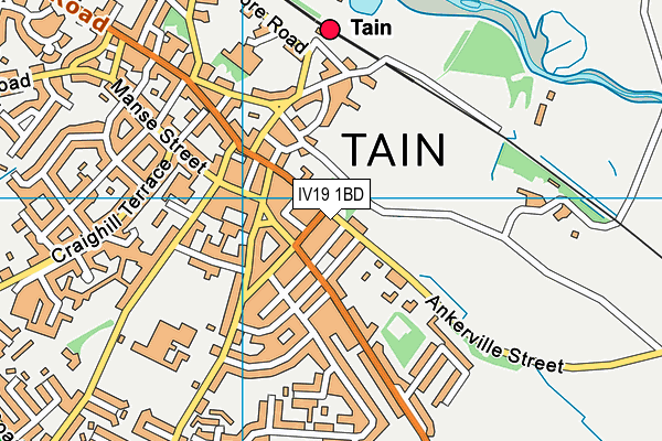 IV19 1BD map - OS VectorMap District (Ordnance Survey)