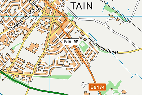 IV19 1BF map - OS VectorMap District (Ordnance Survey)