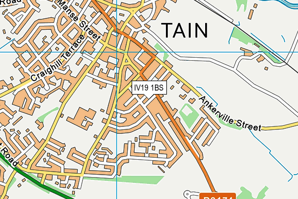 IV19 1BS map - OS VectorMap District (Ordnance Survey)