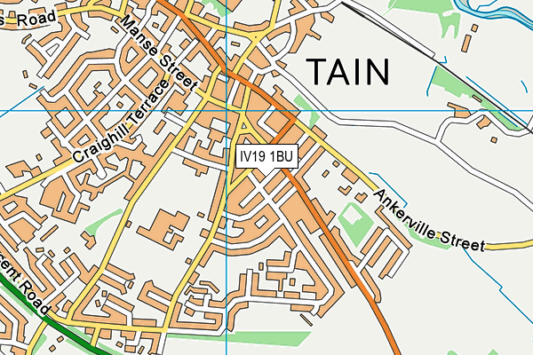 IV19 1BU map - OS VectorMap District (Ordnance Survey)