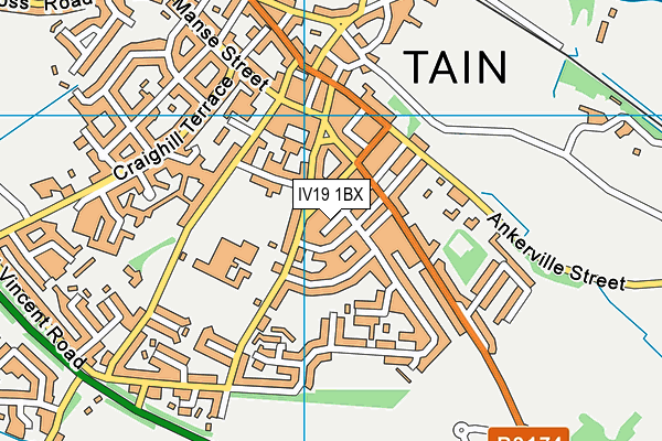 IV19 1BX map - OS VectorMap District (Ordnance Survey)