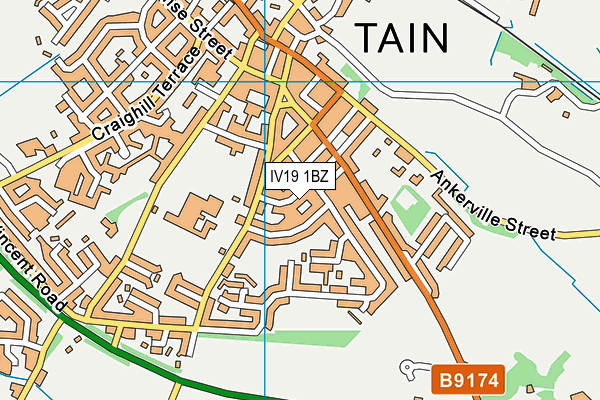 IV19 1BZ map - OS VectorMap District (Ordnance Survey)