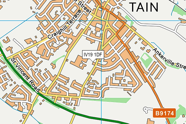 IV19 1DF map - OS VectorMap District (Ordnance Survey)