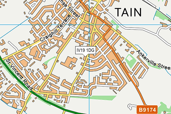 IV19 1DG map - OS VectorMap District (Ordnance Survey)