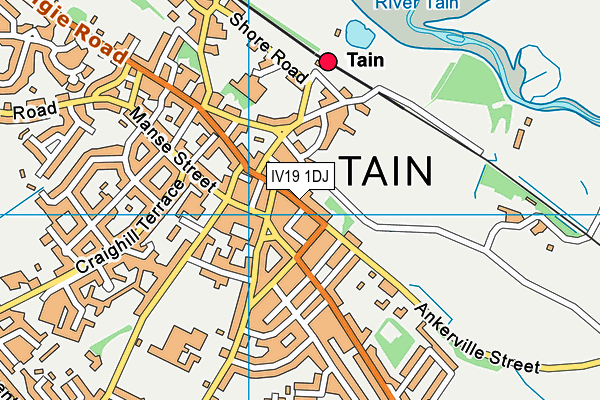 IV19 1DJ map - OS VectorMap District (Ordnance Survey)