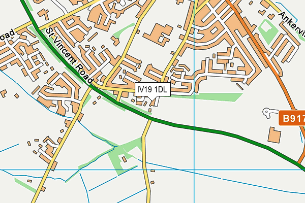 IV19 1DL map - OS VectorMap District (Ordnance Survey)