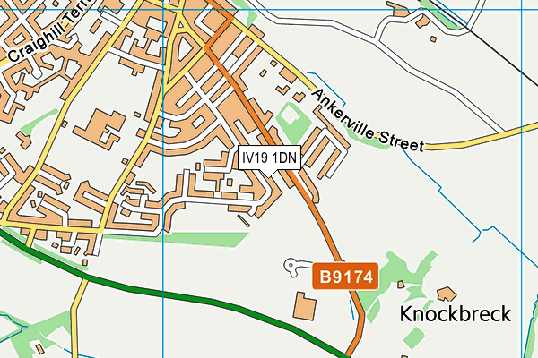 IV19 1DN map - OS VectorMap District (Ordnance Survey)