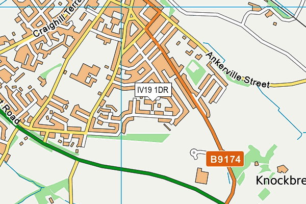 IV19 1DR map - OS VectorMap District (Ordnance Survey)