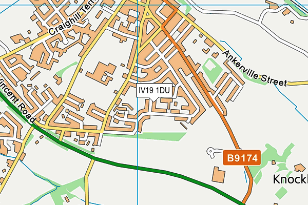 IV19 1DU map - OS VectorMap District (Ordnance Survey)