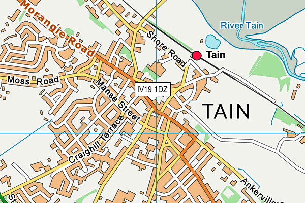 IV19 1DZ map - OS VectorMap District (Ordnance Survey)