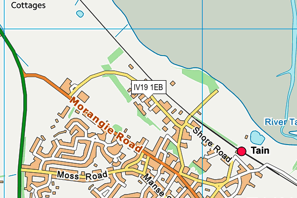 IV19 1EB map - OS VectorMap District (Ordnance Survey)