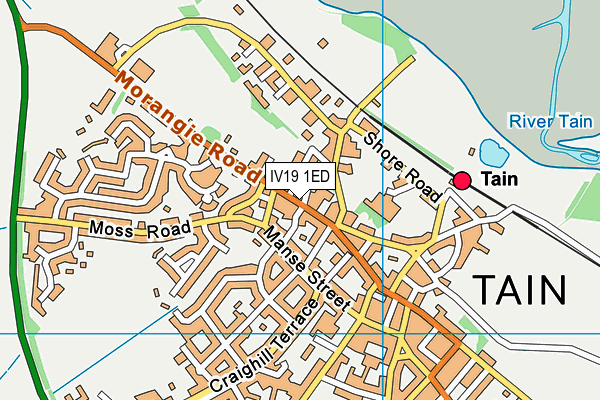 IV19 1ED map - OS VectorMap District (Ordnance Survey)