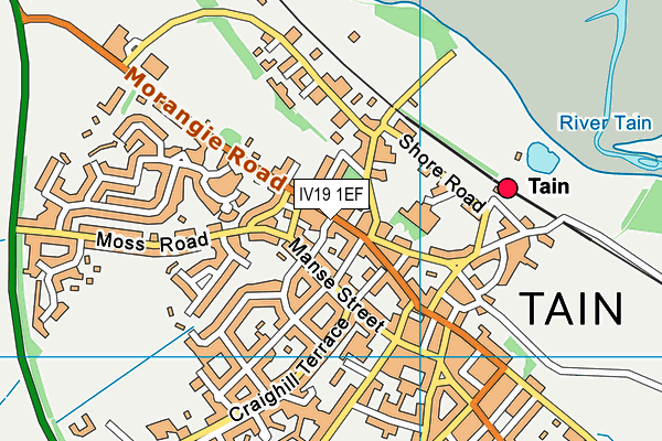 IV19 1EF map - OS VectorMap District (Ordnance Survey)