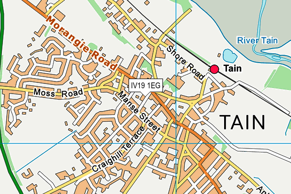 IV19 1EG map - OS VectorMap District (Ordnance Survey)