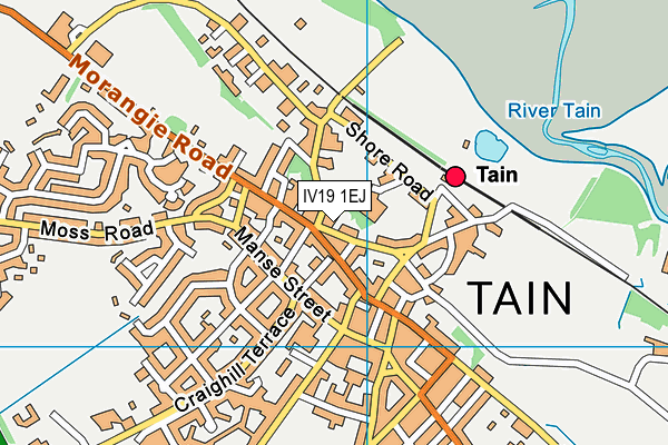 IV19 1EJ map - OS VectorMap District (Ordnance Survey)