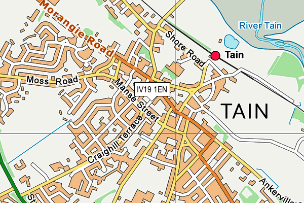 IV19 1EN map - OS VectorMap District (Ordnance Survey)