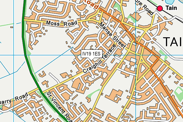 IV19 1ES map - OS VectorMap District (Ordnance Survey)