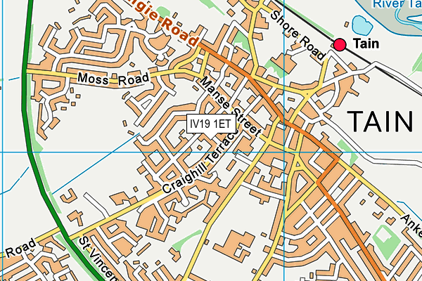 IV19 1ET map - OS VectorMap District (Ordnance Survey)