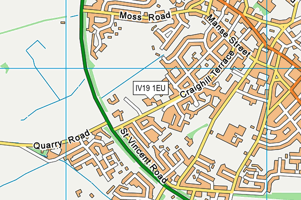 IV19 1EU map - OS VectorMap District (Ordnance Survey)