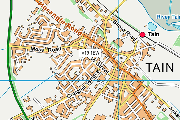 IV19 1EW map - OS VectorMap District (Ordnance Survey)