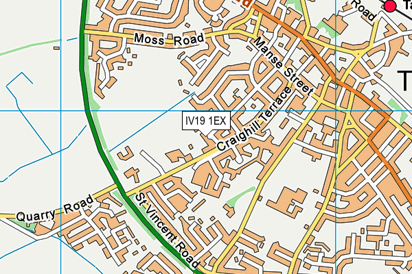 IV19 1EX map - OS VectorMap District (Ordnance Survey)