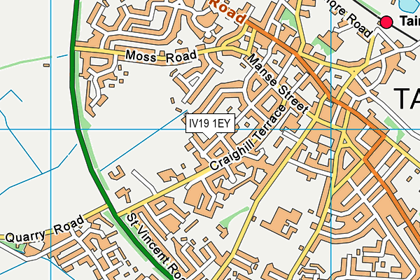 IV19 1EY map - OS VectorMap District (Ordnance Survey)