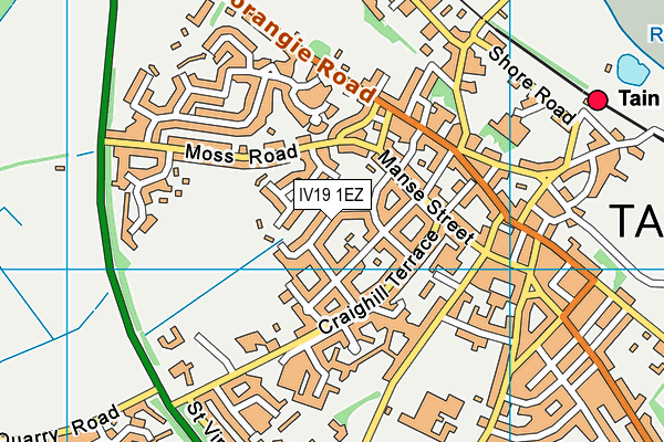 IV19 1EZ map - OS VectorMap District (Ordnance Survey)