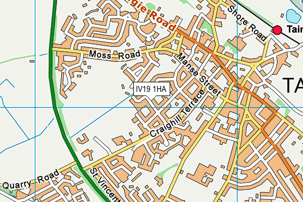 IV19 1HA map - OS VectorMap District (Ordnance Survey)