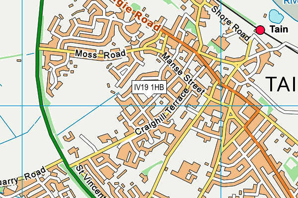 IV19 1HB map - OS VectorMap District (Ordnance Survey)