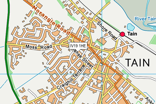 IV19 1HE map - OS VectorMap District (Ordnance Survey)